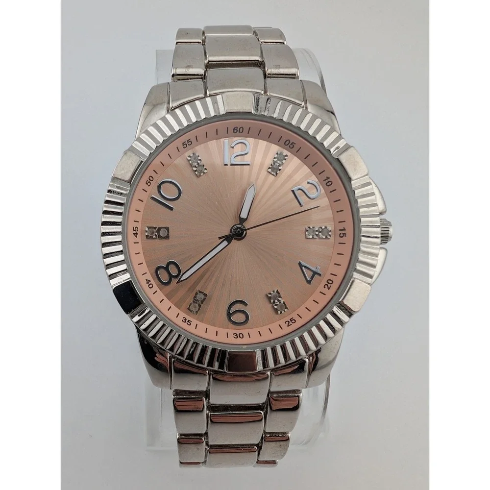 Avon Genuine 12 Diamond Accent Watch Pink Dial 8